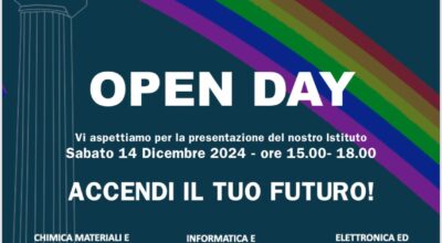 OPEN DAY! Sabato 14 Dicembre 2024 ore 15:00 – 18:00